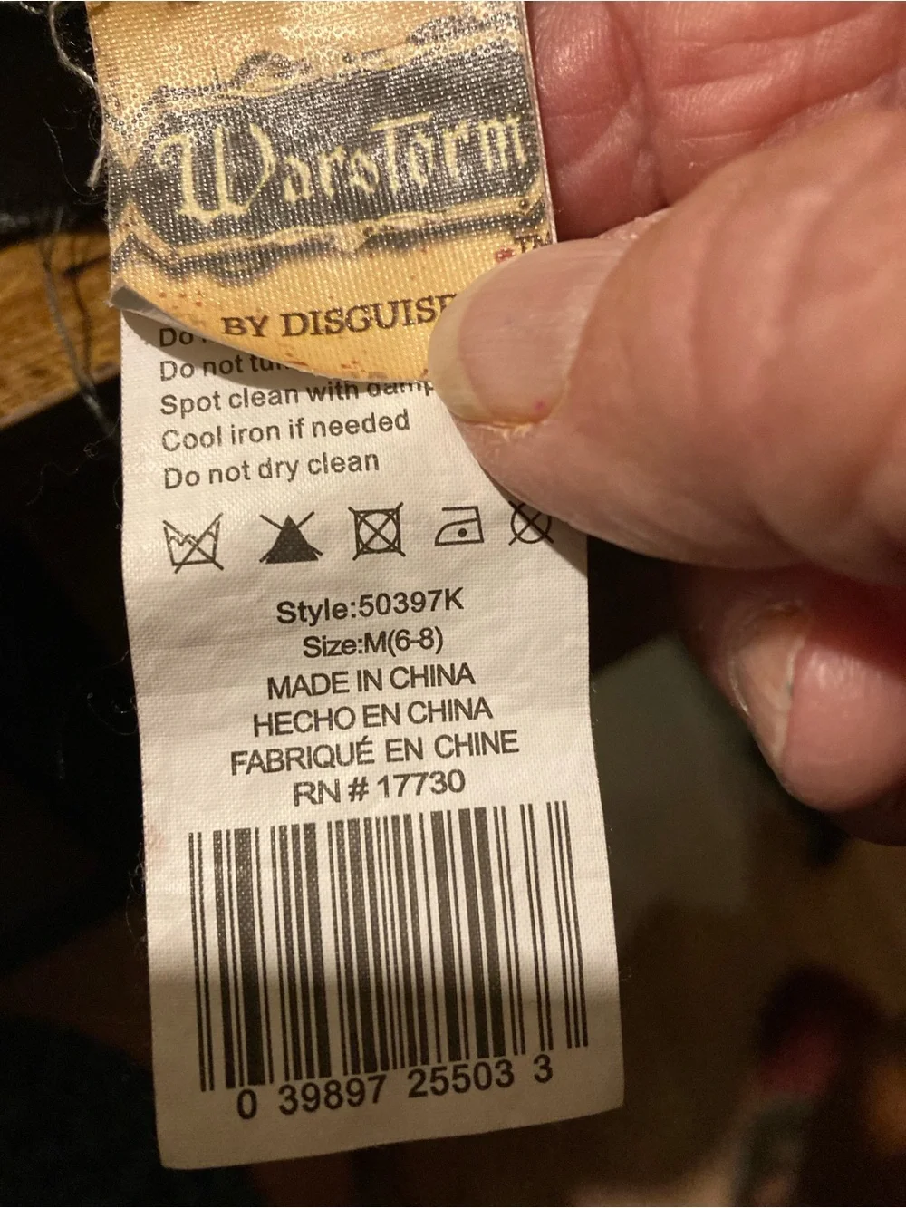 Warstorm boys costume by Disguise
